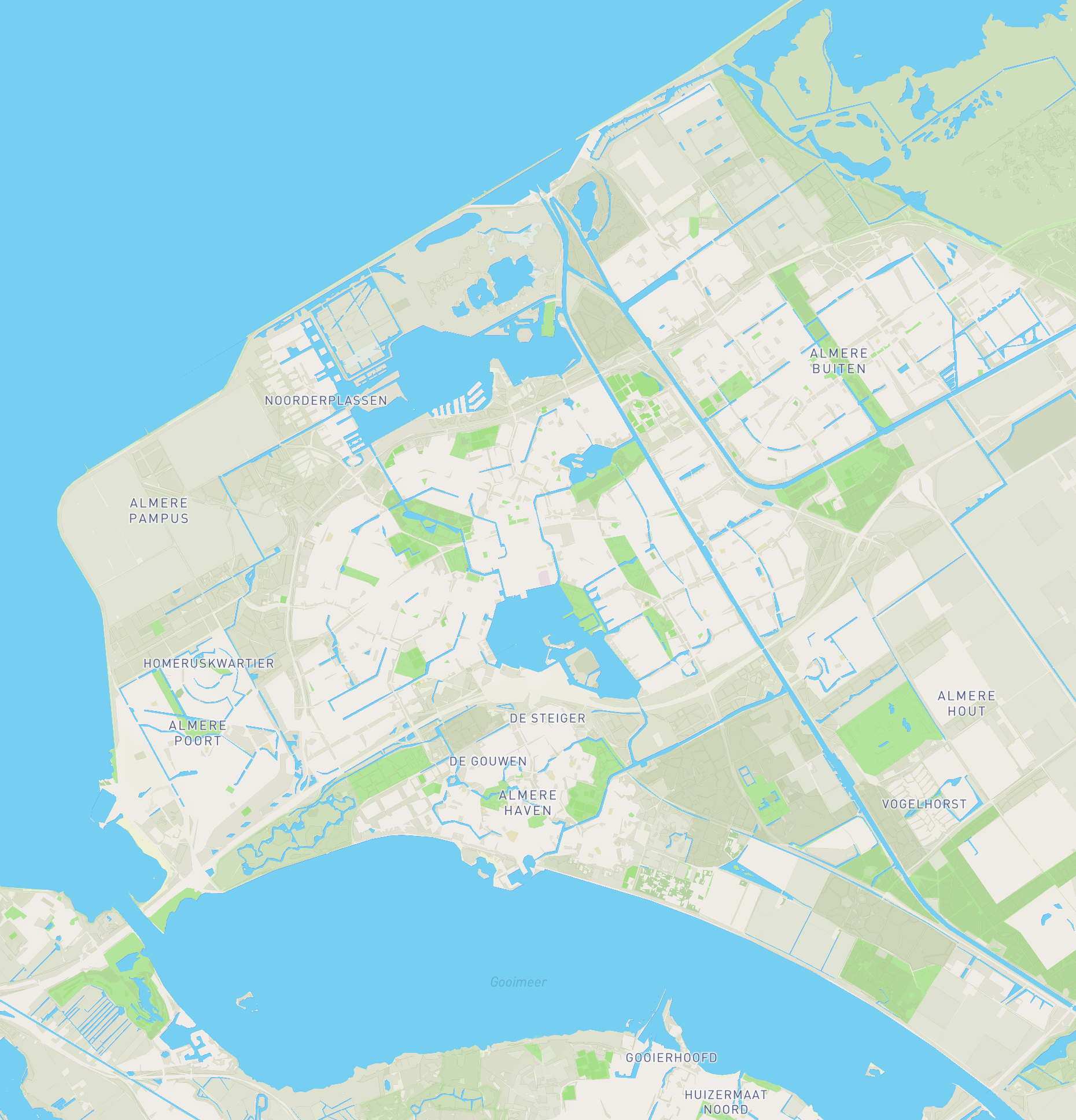 Kaart_Almere_Sloepverhuur Kaart Almere Sloepverhuur